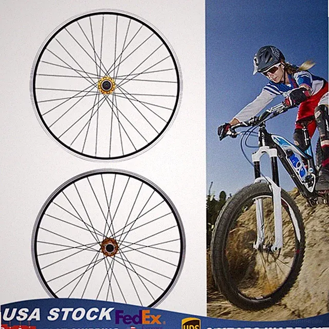 29" Front + Rear Bicycle Wheel Set Mountain Bike Wheelset Quick Release Lever