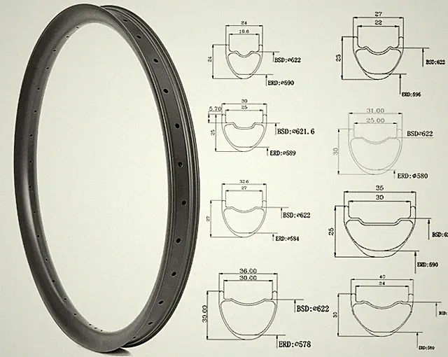 29-inch Lightweight Carbon Fiber Mountain Bike Rim Symmetric Tubeless Ring