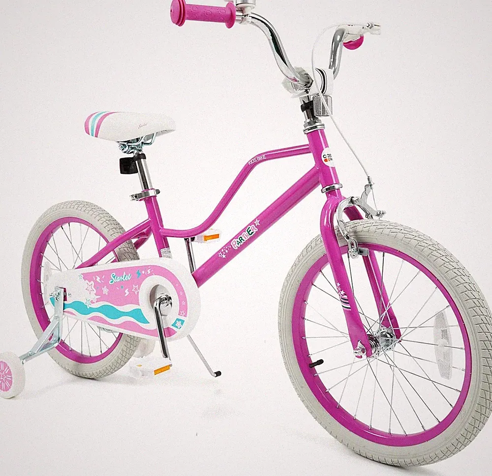 BABY JOY Girls Bike, 18'' Kids Bike for 3-8 Years Old with Training Wheels......