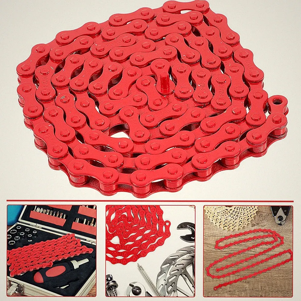 Chain for Bicycles Single Speed 29in Red Bike Road Mountain Accessoriesred