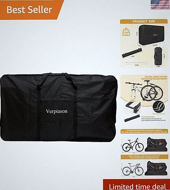 Compact Oxford Bike Carry Bag for Efficient 26-29 Inch Transport and Storage