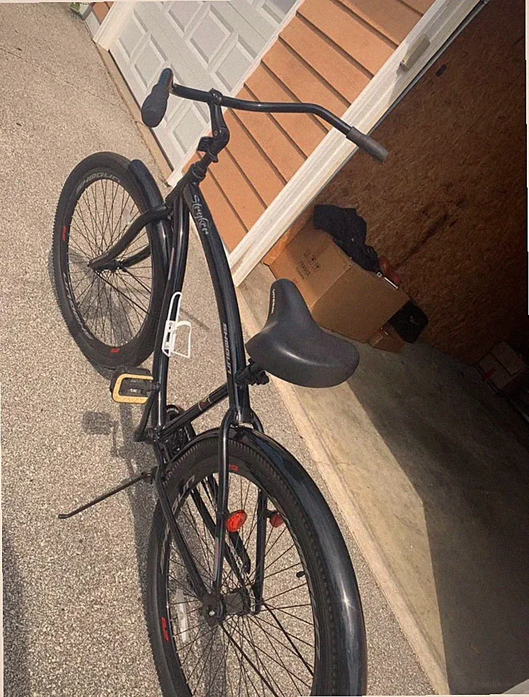 Firmstrong Stryker Cruiser Bike 29" Black Steel 1 Speed Balloon Tires