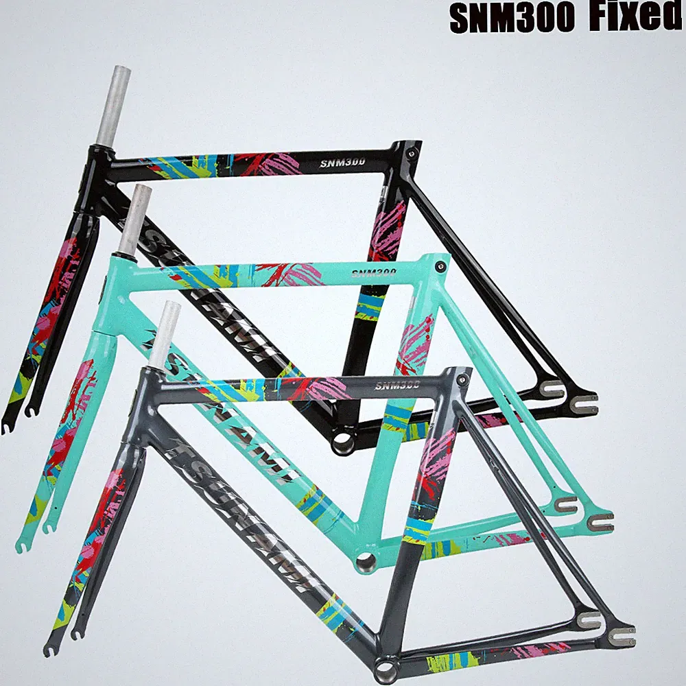 Fixed Gear Ultralight Bicycle Frame Kit City Racing Bike Frame with Front Fork