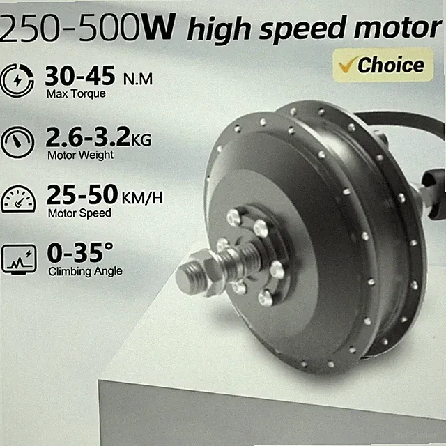 MTB Electric Bicycle 36V 48V 250W 350W 500W Brushless Front Rear Wheel Hub Motor