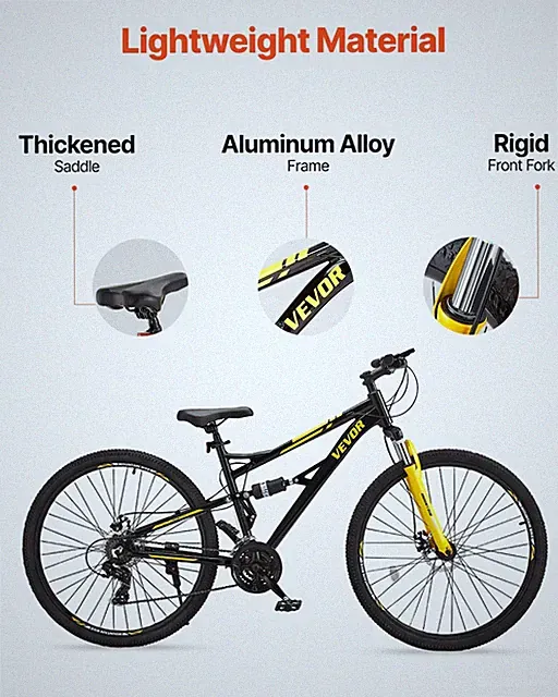 New?Mountain?Bike,?29 inch MTB?Bicycle?with?Full?Dual?Suspension,?24 Speeds?Tw