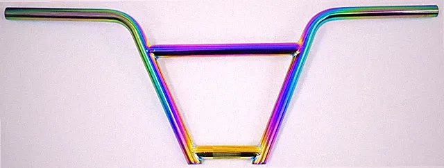 R4 BMX 4 Piece Bike Bicycle Handlebar 9.5" Tall Oil Slick