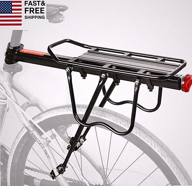 Rear Bike Rack,Bike Cargo Racks Frame Aluminum Alloy Universal Adjustable Cyclin