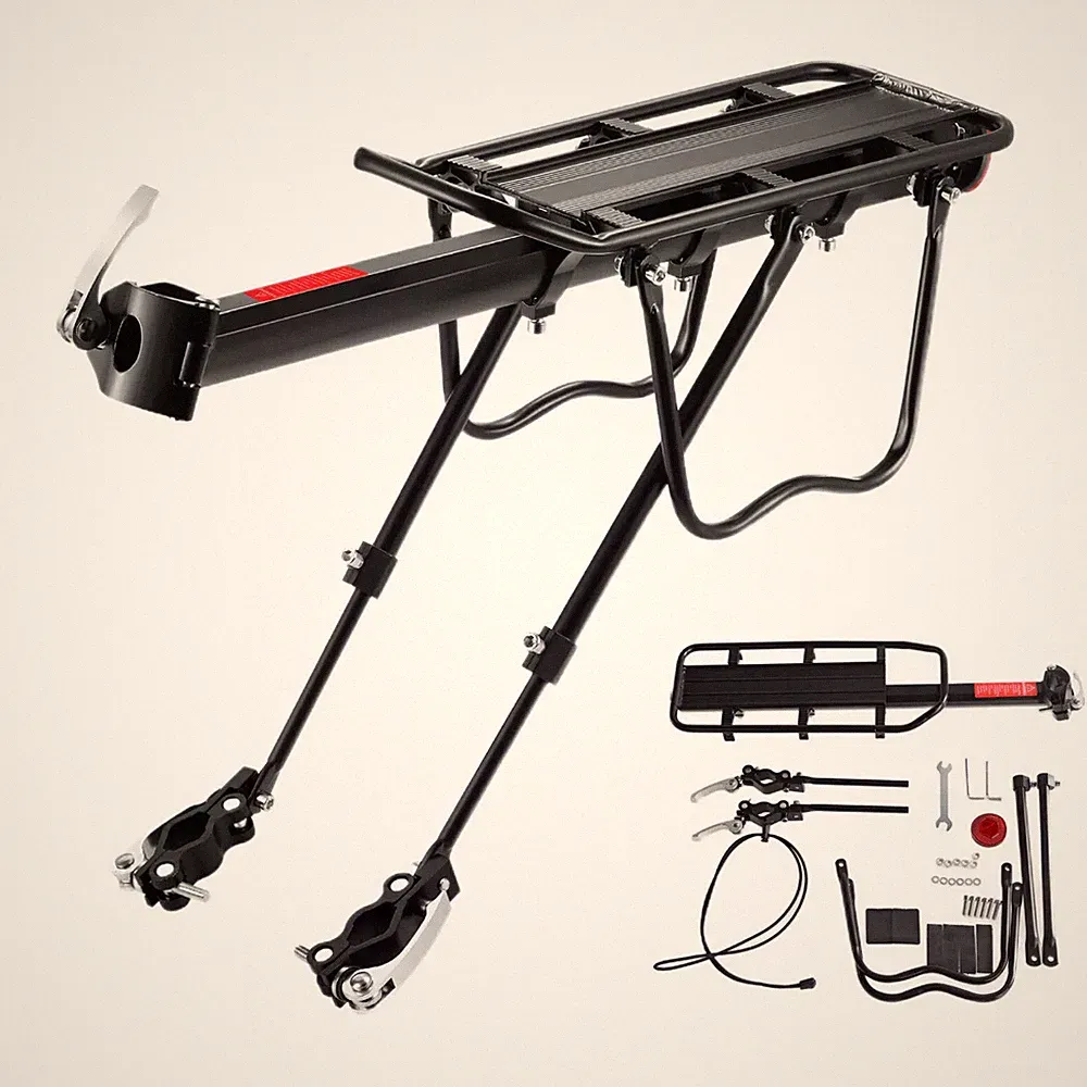 Rear Bike Rack Cargo Rack Alloy Mount Pannier Luggage Carrier Bicycle Fender