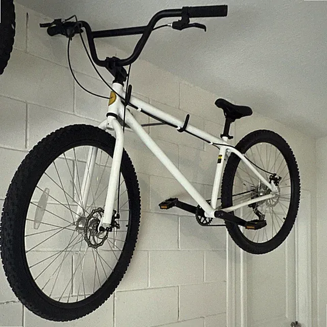 White BMX Bike 29 in Fat Tires Disc Brakes Steel Frame BMX Bar